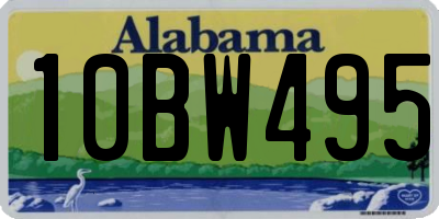 AL license plate 10BW495