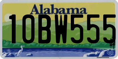 AL license plate 10BW555