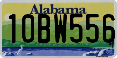 AL license plate 10BW556
