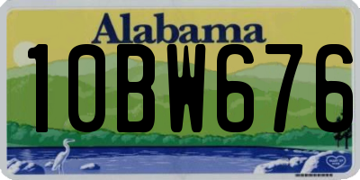 AL license plate 10BW676
