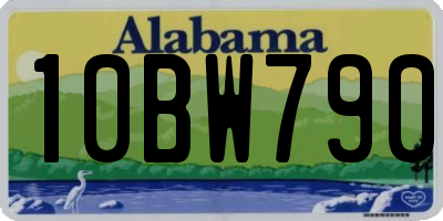 AL license plate 10BW790