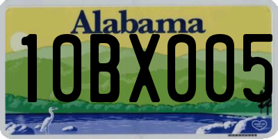AL license plate 10BX005