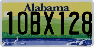 AL license plate 10BX128