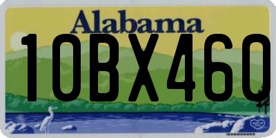 AL license plate 10BX460