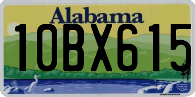 AL license plate 10BX615