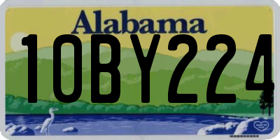 AL license plate 10BY224