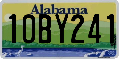 AL license plate 10BY241