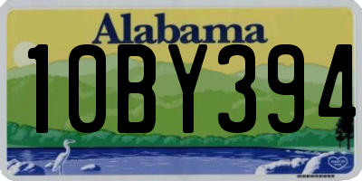 AL license plate 10BY394