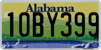 AL license plate 10BY399
