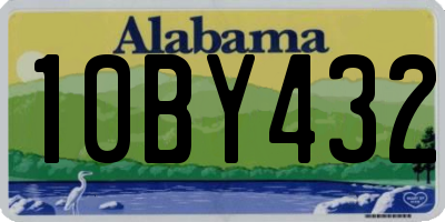 AL license plate 10BY432