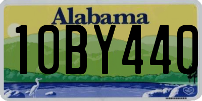 AL license plate 10BY440