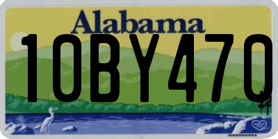 AL license plate 10BY470