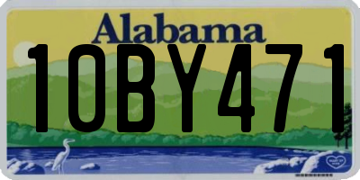 AL license plate 10BY471
