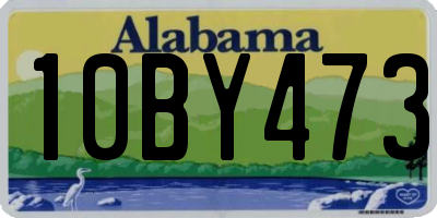 AL license plate 10BY473