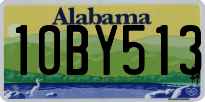 AL license plate 10BY513