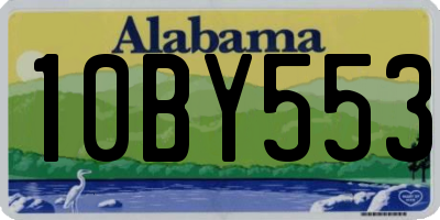 AL license plate 10BY553