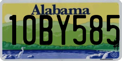 AL license plate 10BY585
