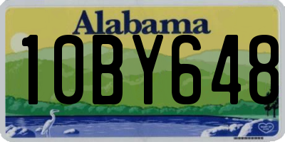 AL license plate 10BY648