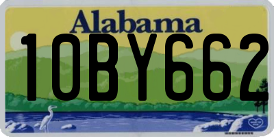 AL license plate 10BY662