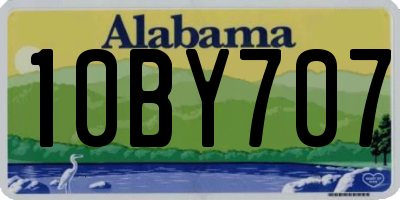 AL license plate 10BY707