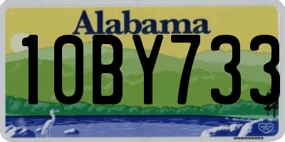 AL license plate 10BY733