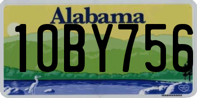 AL license plate 10BY756