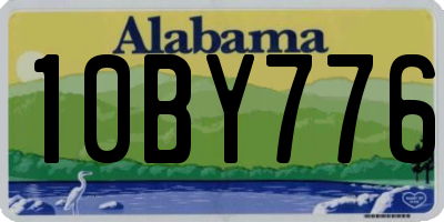 AL license plate 10BY776