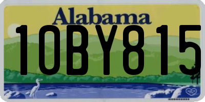 AL license plate 10BY815