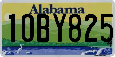 AL license plate 10BY825