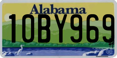 AL license plate 10BY969