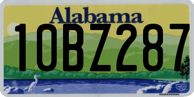 AL license plate 10BZ287