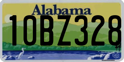 AL license plate 10BZ328