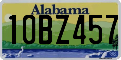 AL license plate 10BZ457