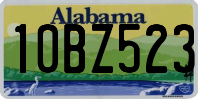 AL license plate 10BZ523