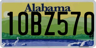 AL license plate 10BZ570