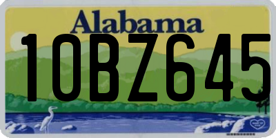 AL license plate 10BZ645