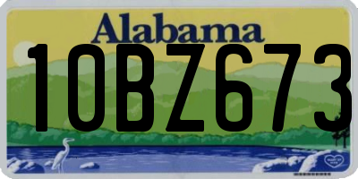 AL license plate 10BZ673