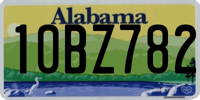AL license plate 10BZ782