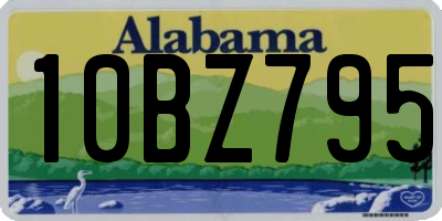 AL license plate 10BZ795