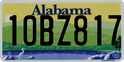 AL license plate 10BZ817
