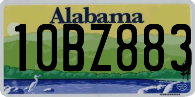 AL license plate 10BZ883