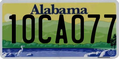 AL license plate 10CA077