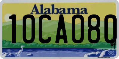 AL license plate 10CA080