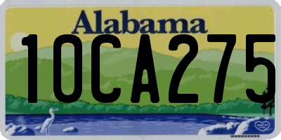 AL license plate 10CA275