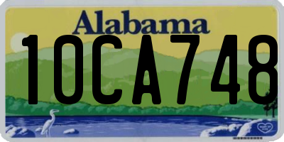 AL license plate 10CA748