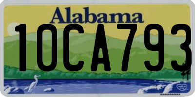 AL license plate 10CA793