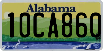 AL license plate 10CA860