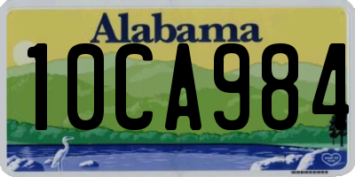 AL license plate 10CA984