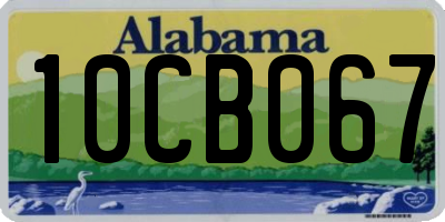 AL license plate 10CB067