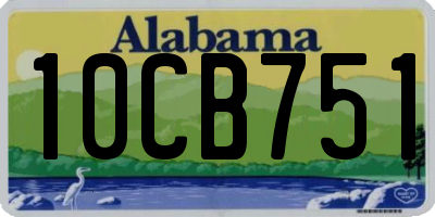 AL license plate 10CB751